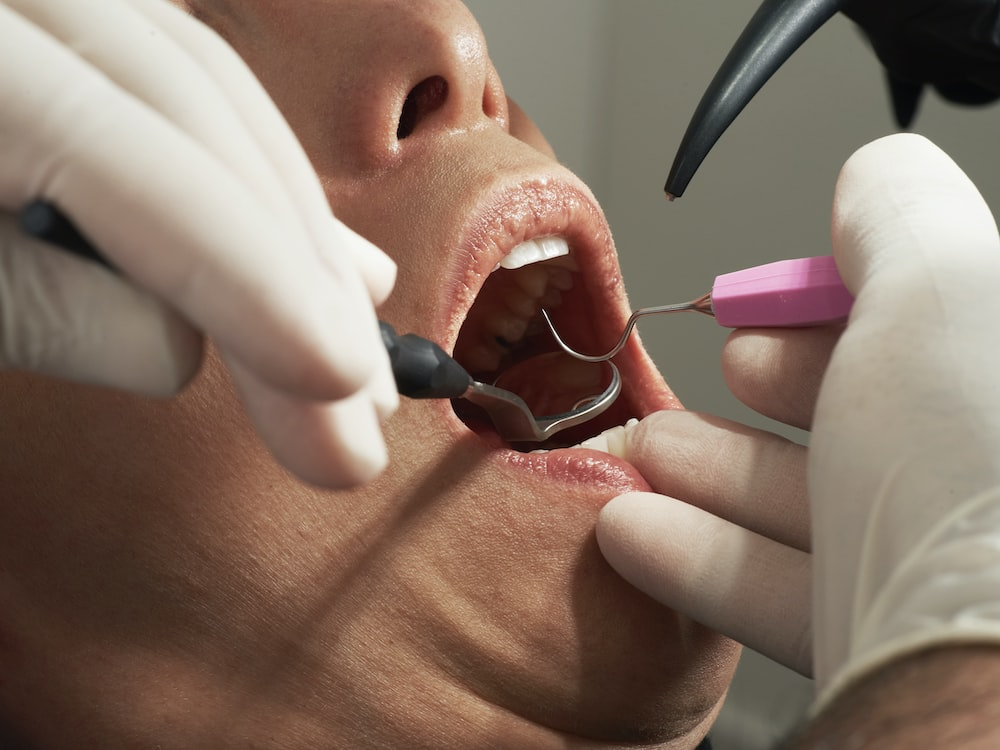 a person getting a dental examination